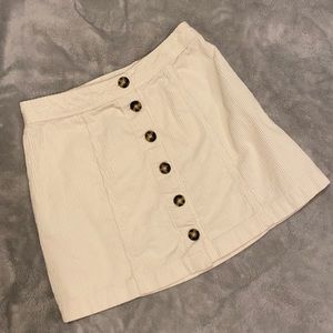 white corduroy skirt